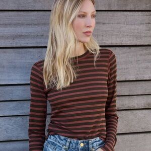 London Wrap Printed Striped Top